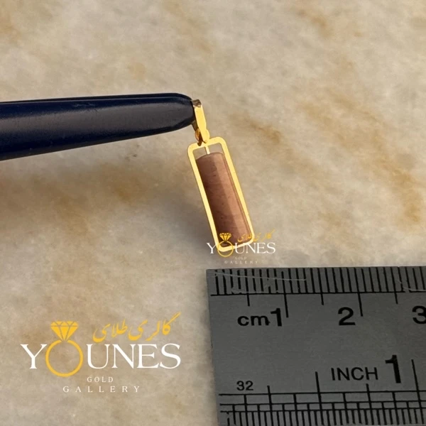 آویز طلا سنگ جاسپر